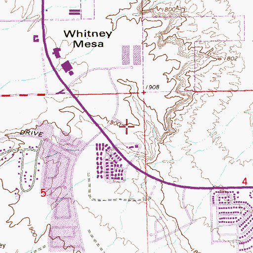 Topographic Map of Green Valley Christian Center, NV