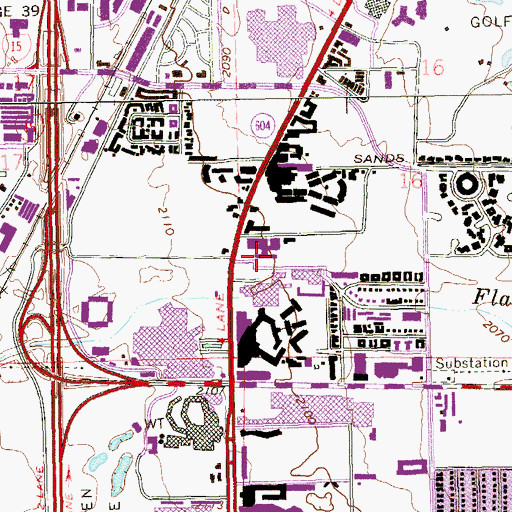 Topographic Map of Harrahs Hotel and Casino, NV