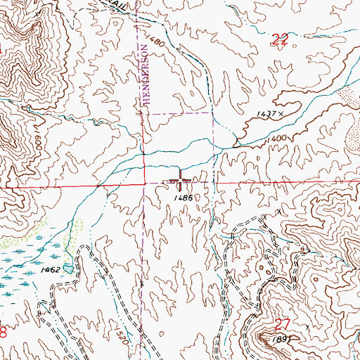 Topographic Map of Henderson Fire Department Station 96, NV