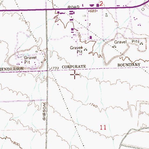 Topographic Map of Henderson Fire Station Number 92, NV