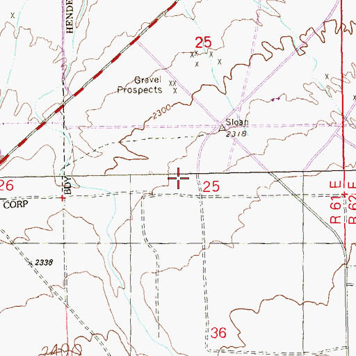 Topographic Map of Henderson Fire Department Station 98, NV
