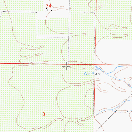 Topographic Map of Lake Paulina, CA