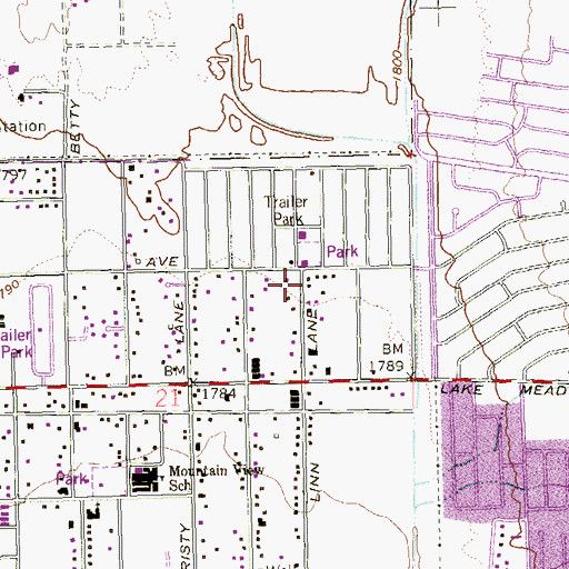 Topographic Map of Saint Michaels Antiochian Orthodox Church, NV