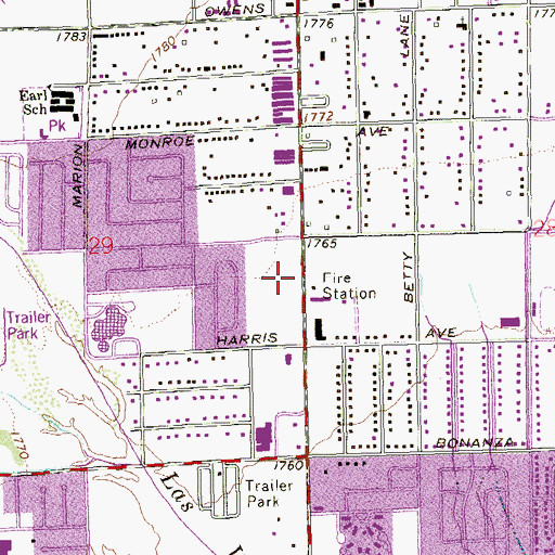 Topographic Map of Shekinah Glory Ministries, NV