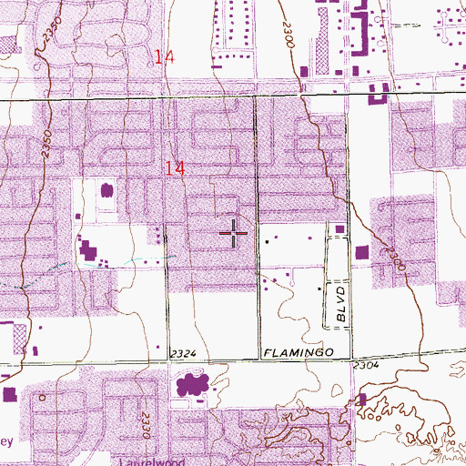 Topographic Map of So-Mang Presbyterian Church, NV