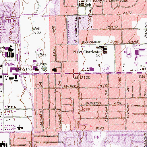 Topographic Map of Southern Nevada Renewal Center, NV