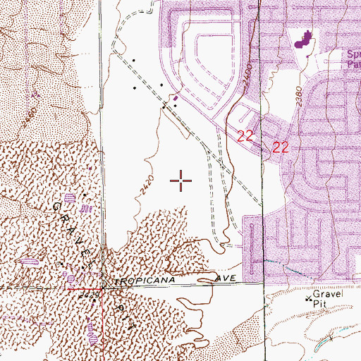 Topographic Map of Spring Valley Assembly of God Church, NV