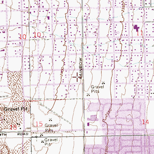 Topographic Map of Spring Valley Baptist Church, NV