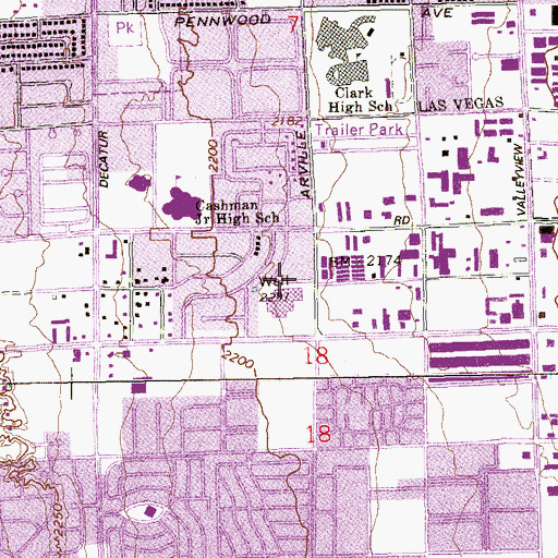 Topographic Map of Streams of Life Fellowship, NV