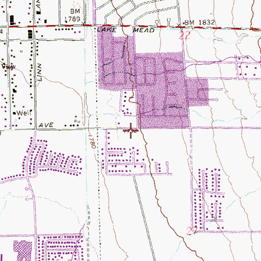 Topographic Map of Sunrise Congregation Kingdom Hall of Jehovahs Witnesses, NV