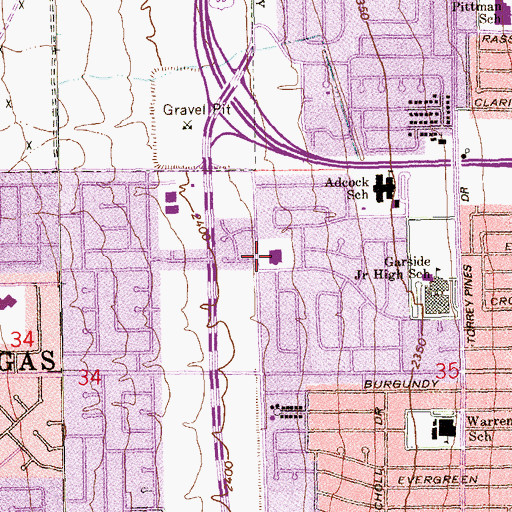 Topographic Map of The Church of Jesus Christ of Latter Day Saints, NV
