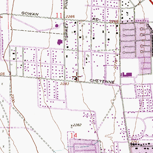 Topographic Map of The Church of Jesus Christ of Latter Day Saints, NV