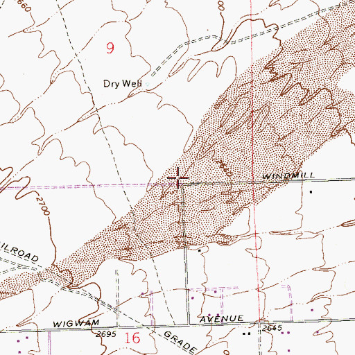 Topographic Map of The Crossing Church, NV