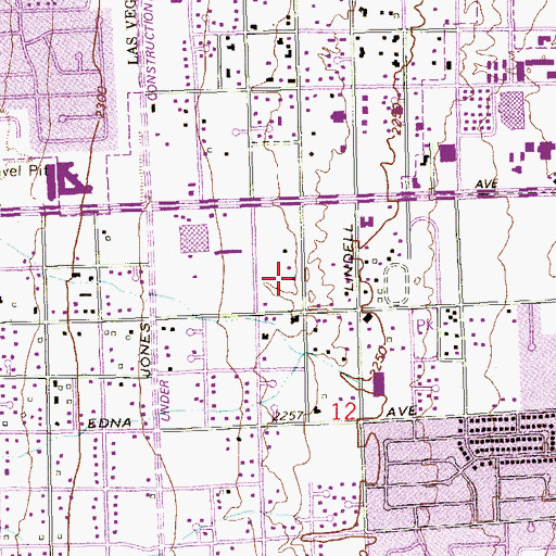 Topographic Map of The First Korean Baptist Church, NV