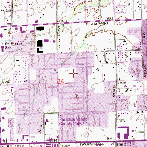 Topographic Map of The Four Seasons Community Church, NV