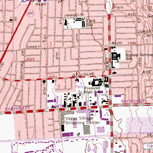 Topographic Map of Trinity Life Center Assembly of God Church, NV