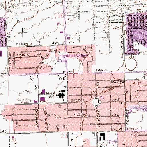 Topographic Map of True Word Interdenomination Church, NV