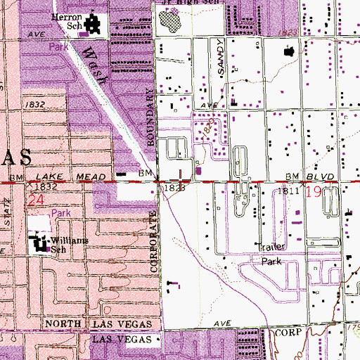 Topographic Map of Unitarian Universalist Congregation of Las Vegas, NV