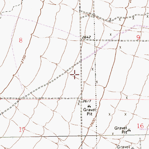 Topographic Map of Unity Church of the Desert, NV