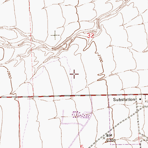 Topographic Map of Peccole Ranch Town Center Shopping Center, NV
