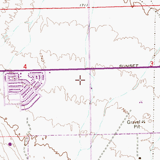 Topographic Map of Stephanie Street Center Shopping Center, NV