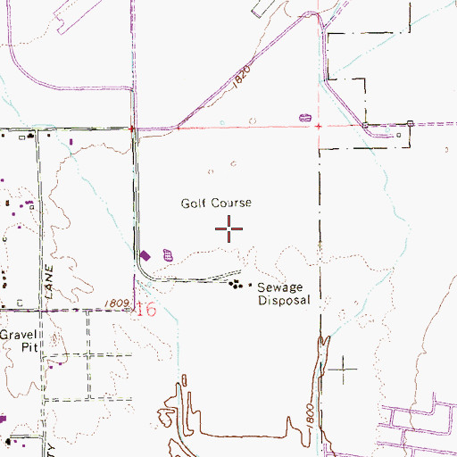 Topographic Map of Sunrise Vista Golf Course, NV