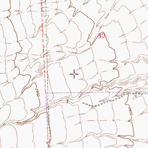 Topographic Map of Tournament Players Club at the Canyons Golf Course, NV