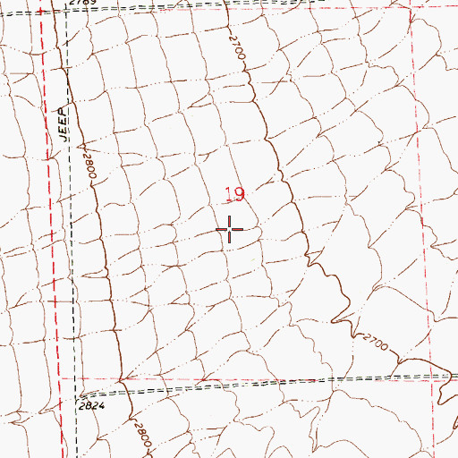 Topographic Map of Trails Village Center Shopping Center, NV