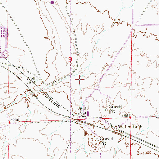Topographic Map of Arroyo Grande Sports Complex, NV