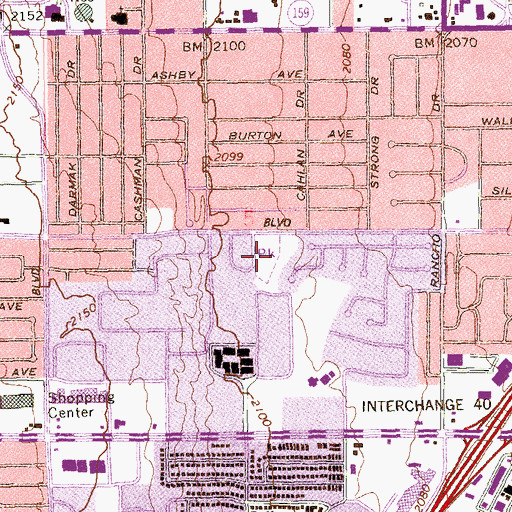 Topographic Map of Baskin Park, NV