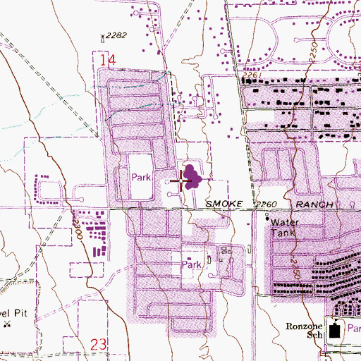 Topographic Map of Brinley Pool, NV