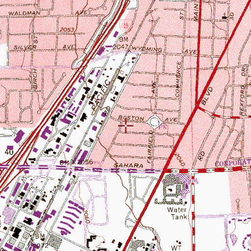 Topographic Map of Chester Stupak Park, NV