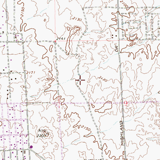 Topographic Map of Cheyenne Ridge Park, NV