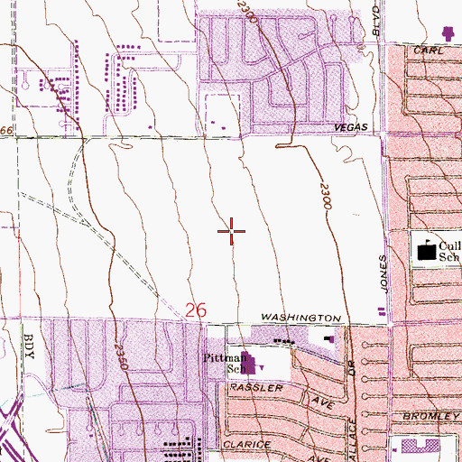 Topographic Map of Coleman Park, NV