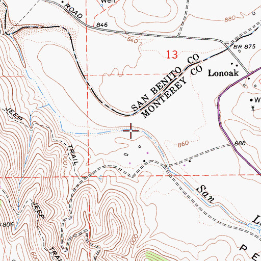 Topographic Map of Peachtree Valley, CA
