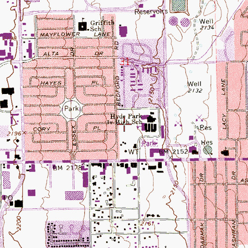 Topographic Map of Cragin Park, NV
