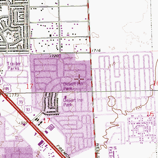 Topographic Map of Desert Inn Estates Island Park, NV