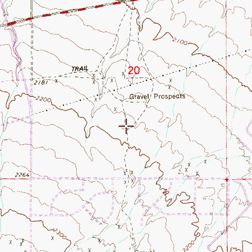 Topographic Map of Discovery Park, NV