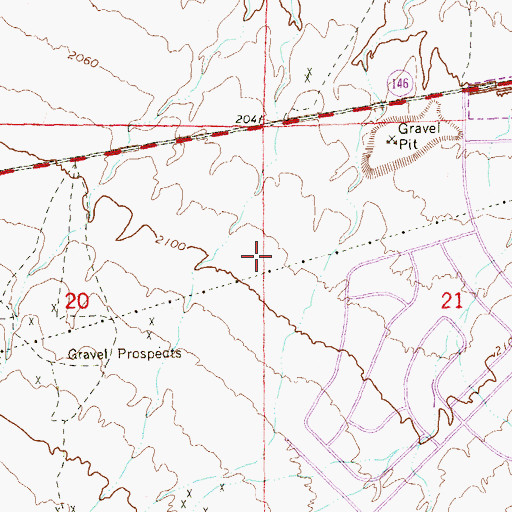Topographic Map of Downs Linear Park, NV