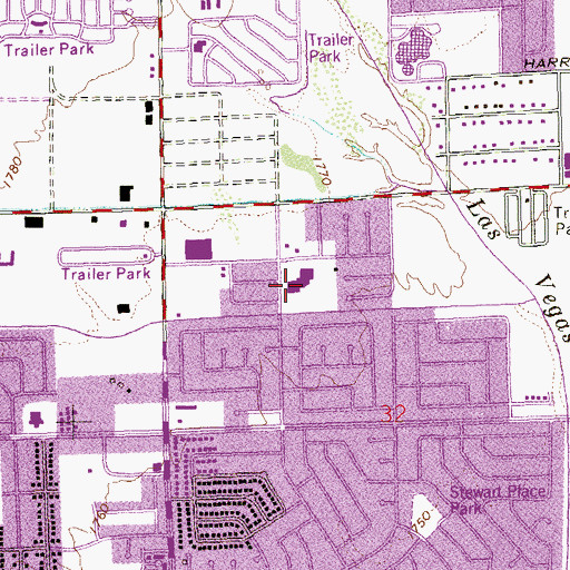 Topographic Map of Edwards Playground, NV