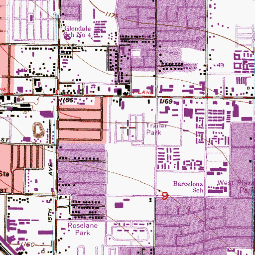 Topographic Map of Blue Sky Mobile Estates, AZ