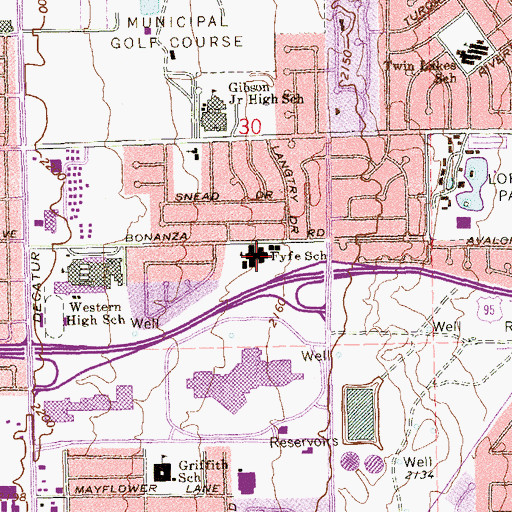 Topographic Map of Fyfe Playground, NV