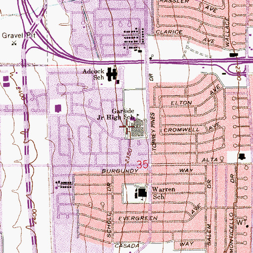 Topographic Map of Garside Pool, NV