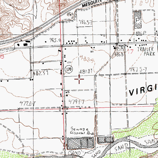 Topographic Map of Jensen Park, NV