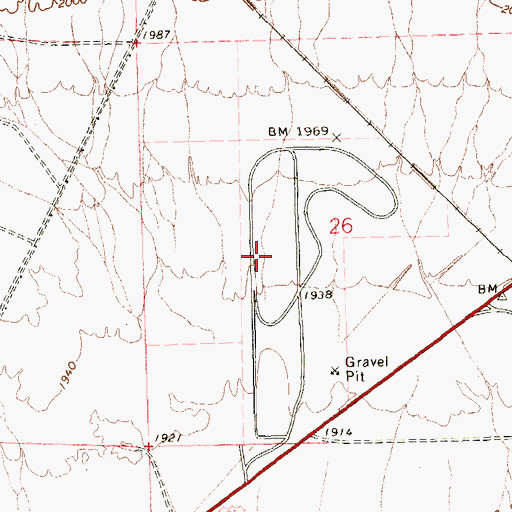 Topographic Map of Las Vegas Motor Speedway, NV