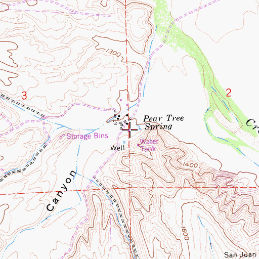 Topographic Map of Pear Tree Spring, CA