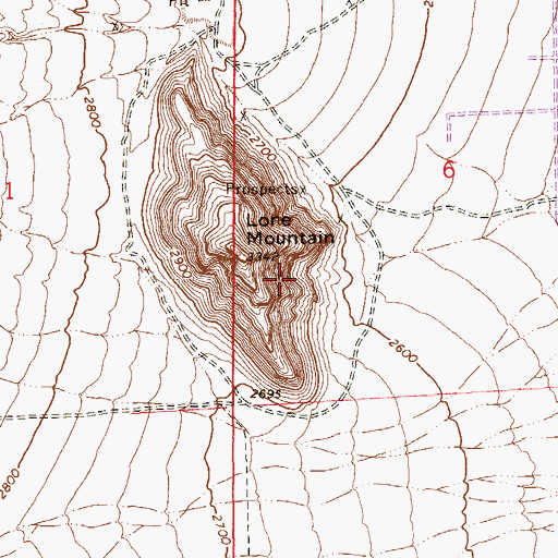 Topographic Map of Lone Mountain Park, NV