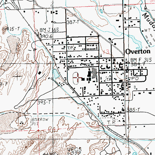 Topographic Map of Lyon Mack Park, NV