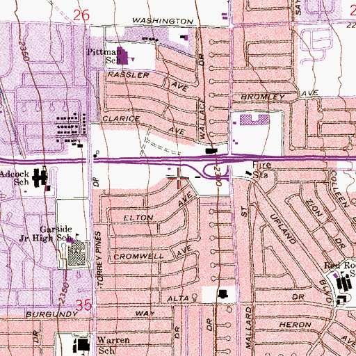 Topographic Map of Mirabelli Park, NV