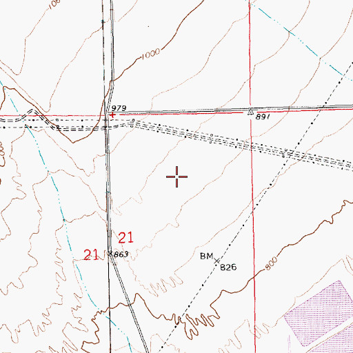 Topographic Map of Mountain View Park, NV